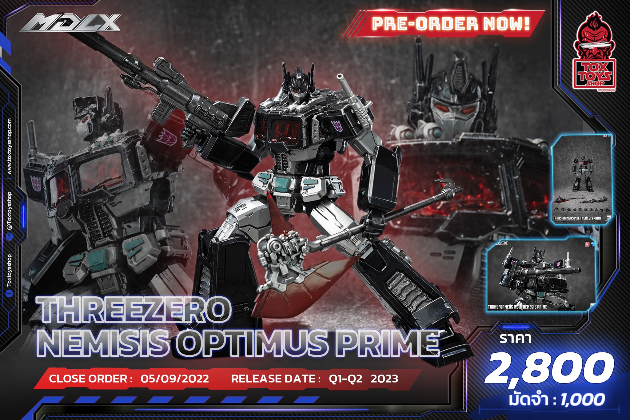 [สั่งจอง]threezero : Transformers - MDLX Nemisis Optimus Prime