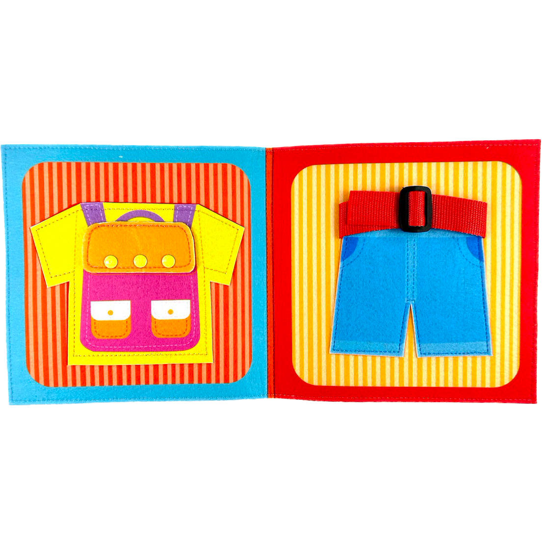 หนังสือผ้าฝึกแต่งตัว 6 แบบ ฝึกการแต่งกาย ของเล่นเสริมพัฒนาการ ,ของเล่นเสริมทักษะ,ของเล่นเด็ก, สื่อการสอนอนุบาล