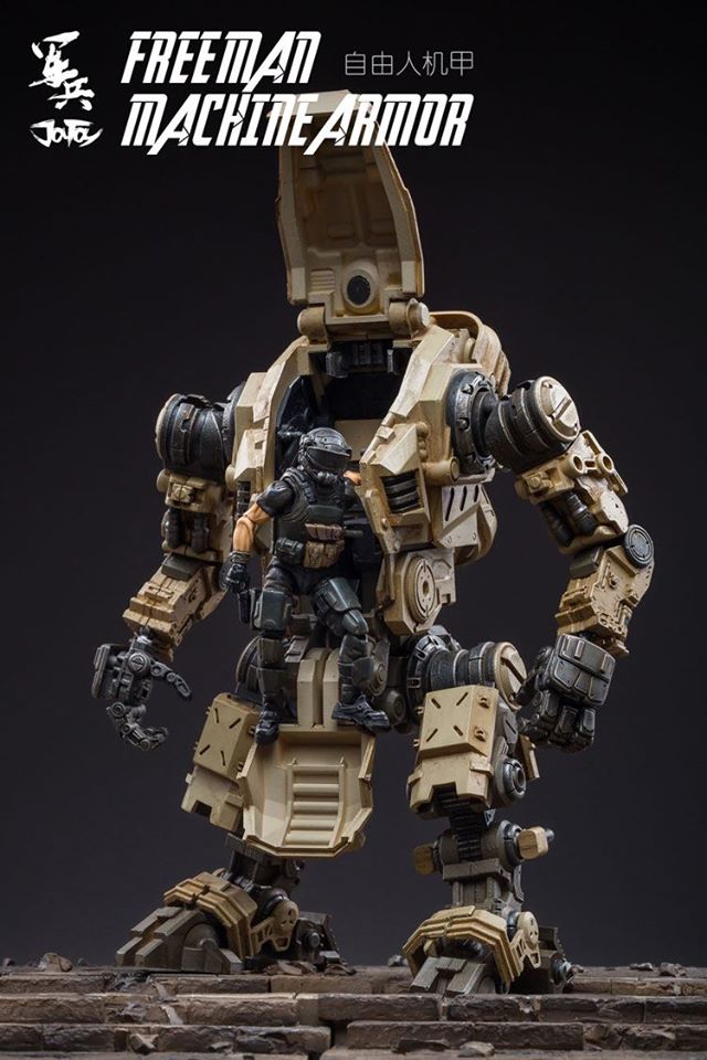 [สั่งจอง]จักรกลกระดูกเหล็ก ทะเลทรายและสายลม JOYTOY 1/18 81921011/2 Free man tactical mecha [Blue Ver./Sandy Ver.]