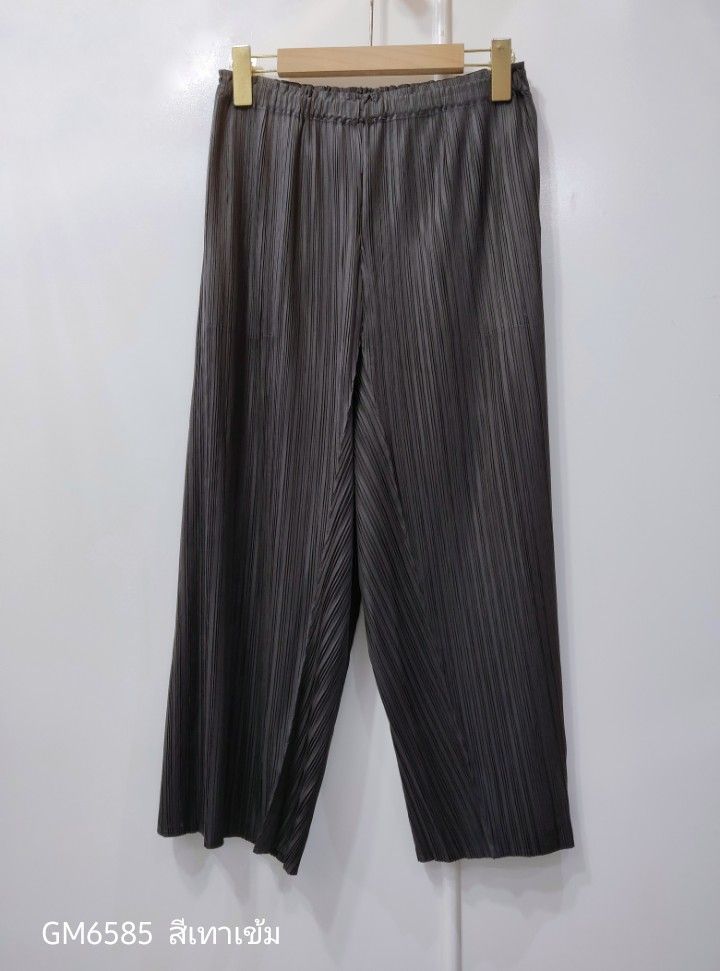 ยาว 31.5 นิ้ว 2MUAY รุ่น GM6585 กางเกงอัดพลีท STRAIGHT LEG PLEATED PANTS 15 สี FREE SIZE