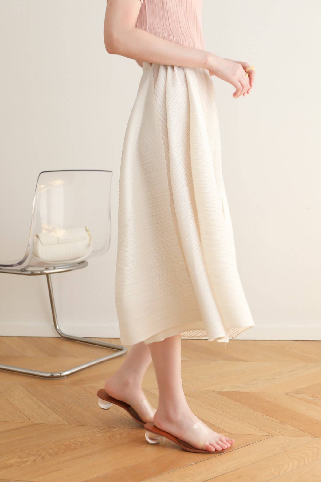 ยาว 28นิ้ว!! 2MUAY รุ่น GJO2923 FLARED PLEAT PANT กางเกงผู้หญิง กางเกงพลีทคุณภาพ 12สี FREE SIZE