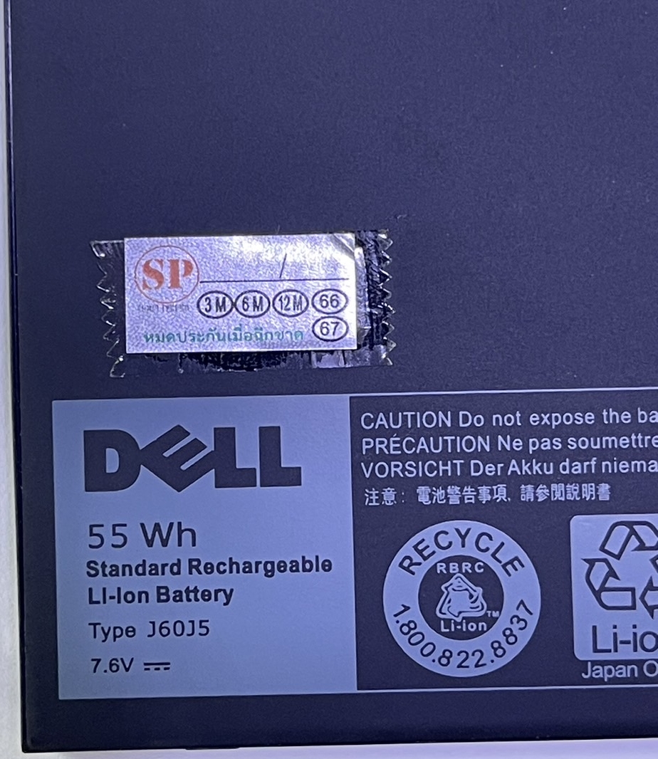 DELL Battery แบตเตอรี่แท้ DELL Latitude E7470 E7270 4-cell 55Wh Type J60J5