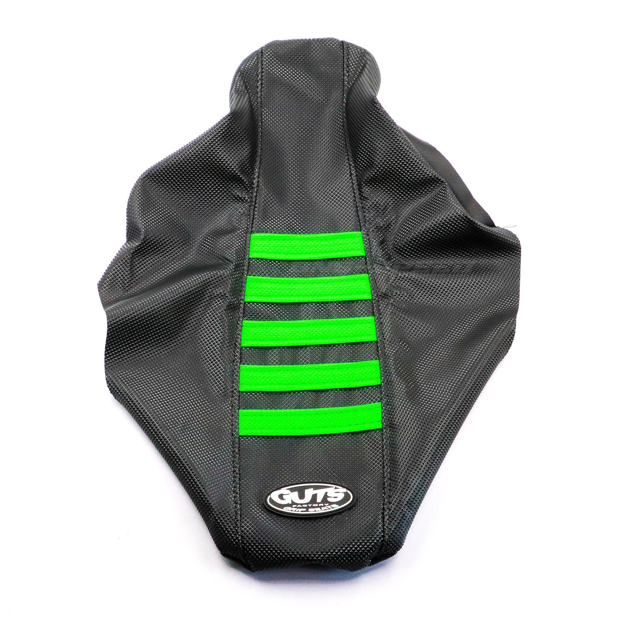 ผ้าเบาะ Guts Racing Ribbed Seat Cover KLX110/L - ดำริบเขียว