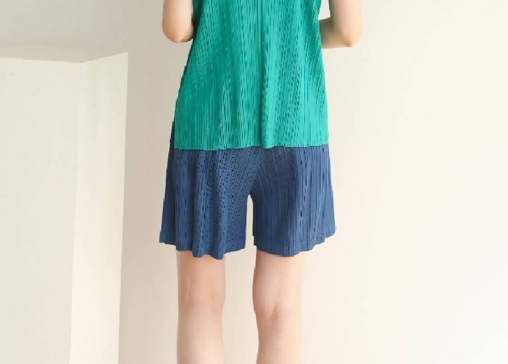 2MUAY BASIC รุ่น GJO7718 กางเกงอัดพลีทงานคุณภาพ BASIC SHORT PLEATED PANTS 12สี FREE SIZE