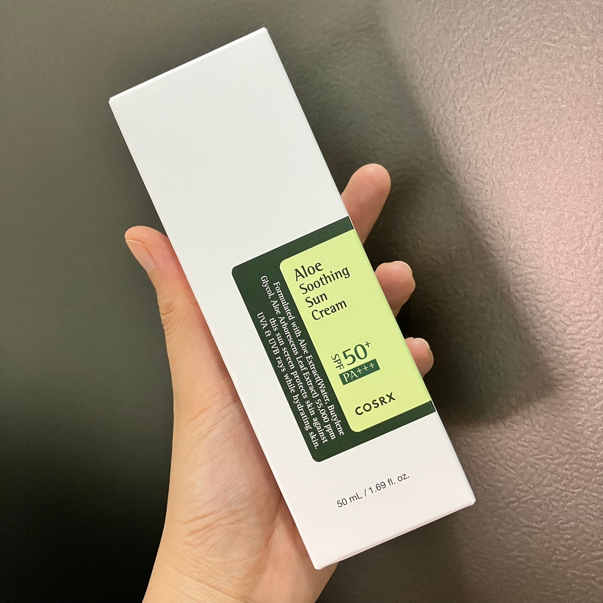 COSRX Aloe Soothing Sun Cream SPF50+/PA+++ 50ml ครีมกันแดดเนื้อสัมผัสบางเบา