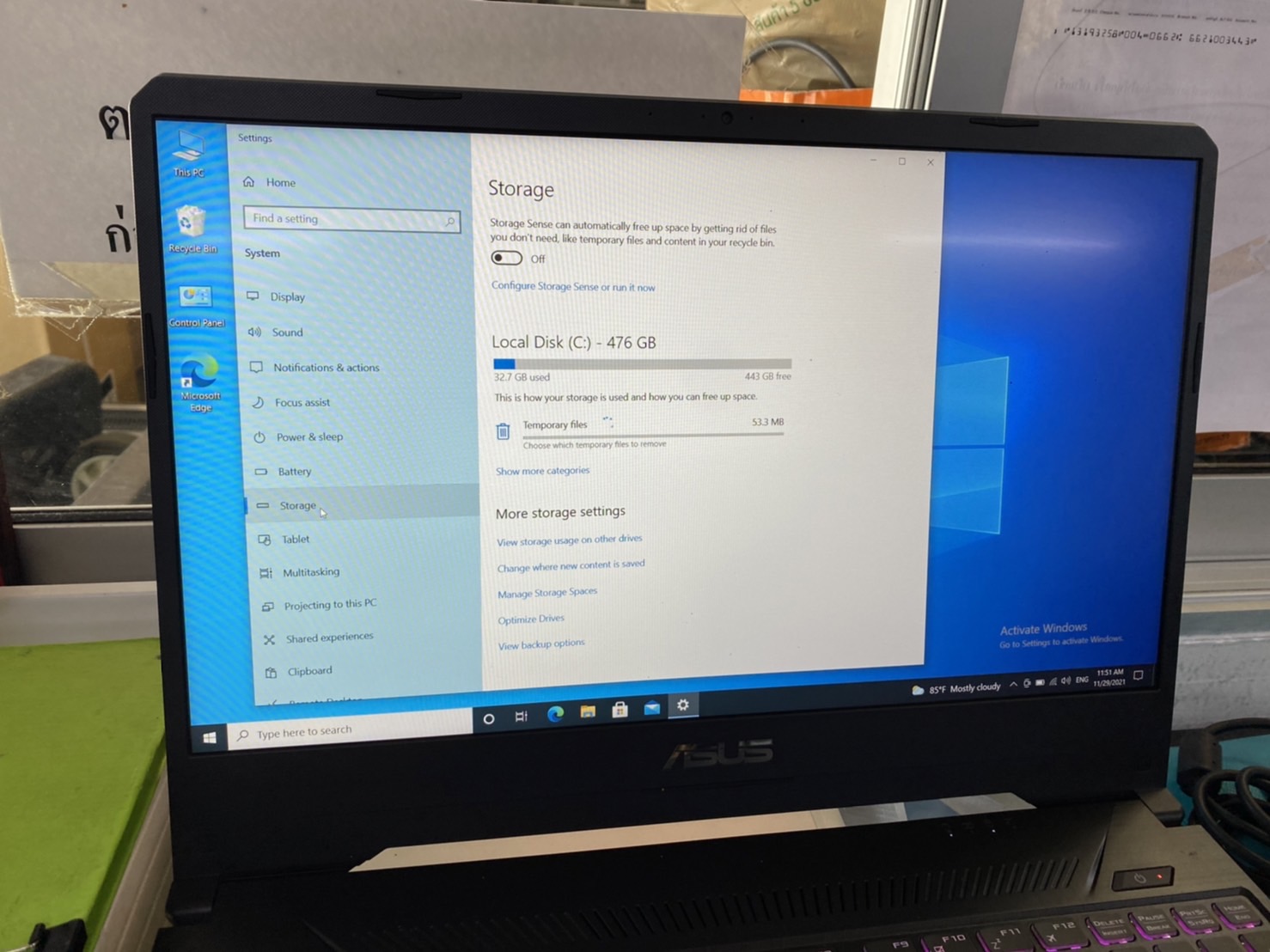 Asus Notebook TUF FX505DV-AL014T Black