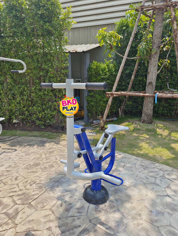 เครื่องออกกำลังกาย กลางแจ้ง ชุดอุปกรณ์ บริหารแขน ขา หน้าท้อง แบบม้าโยก ลานกีฬา อเนกประสงค์ สนามกีฬา ผลิตในไทย สั่งทำตามสีที่ต้องการได้