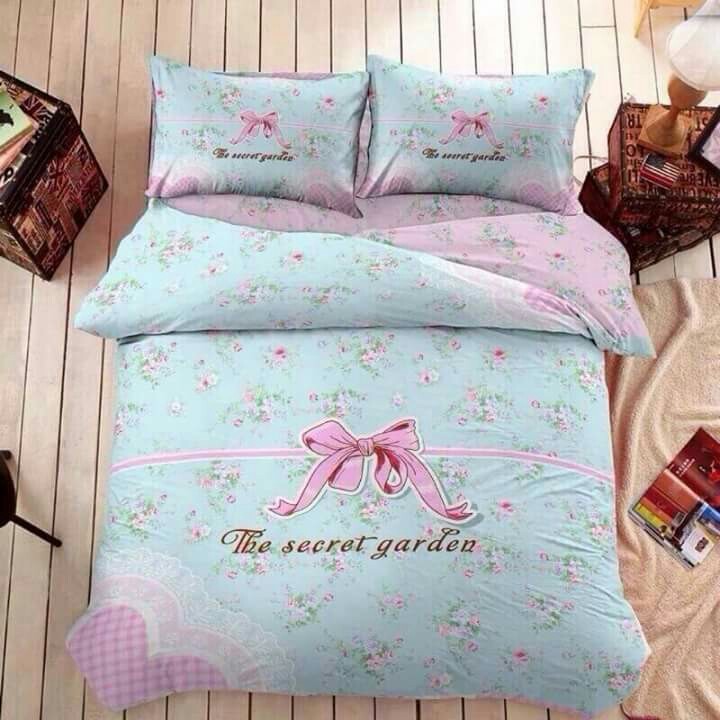 ❀✿พิเศษสุดๆลดราคา💥ชุดเครื่องนอนครบเซ็ต+ผ้านวม#ลายดอกไม้#โทนสีฟ้าsocute✿❀#Minimalstyle