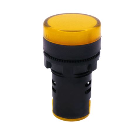Pilot lamp สีเหลือง ขนาด 22 mm ไฟตู้คอนโทรล LED power led AD16-22D/S AD16-22DS universal signal light