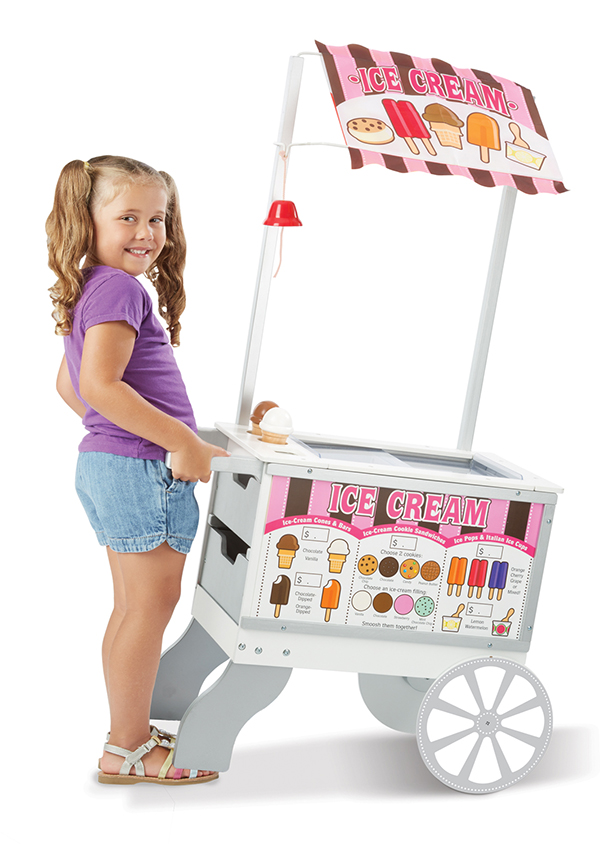 ชุดรถเข็นขายไอศกรีม และ ขายฮอทด๊อก Snacks & Sweets Food Cart Melissa&Doug, รุ่น 9350 ของเล่นเสริมพัฒนาการ, ของเล่น