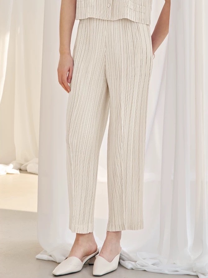 ยาว 36 นิ้ว 2MUAY GJO1410 กางเกงพลีทคุณภาพ STRIGHT PLEATED PANTS 8 สี FREE SIZE