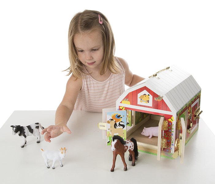 ชุดเล่นฟาร์มเปิดกลอน 5 แบบ Melissa & Doug Latches Barn Unique! รุ่น2564 ของเล่นเสริมพัฒนาการเด็ก