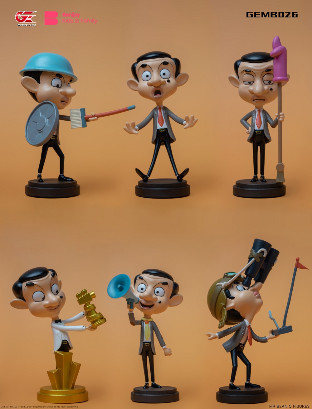 [พร้อมส่ง] Genesis Emen : Mr.Bean Q (เซต 6 ตัว สูง10ซม.)