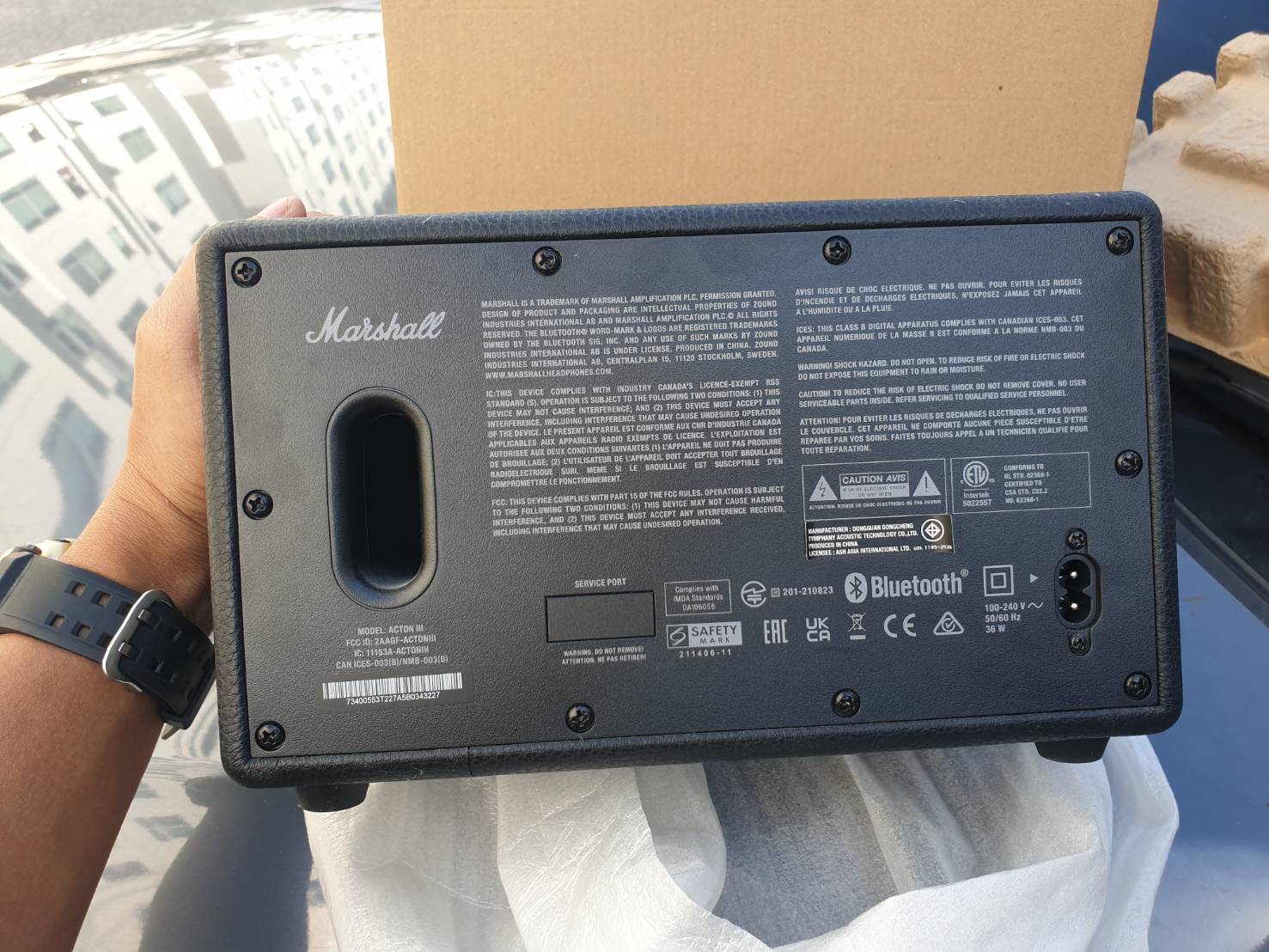 ลำโพง Mashall Action III สภาพดีมากมีกล่องศูนย์ไทย ราคาดีที่สุด