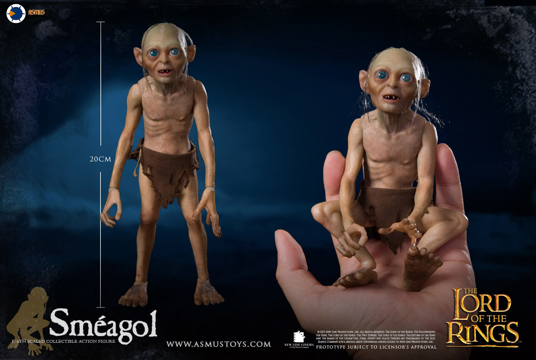 [สั่งจอง]Asmus toys LOTR030G 1/6 : The Lord of the Rings series - Gollum