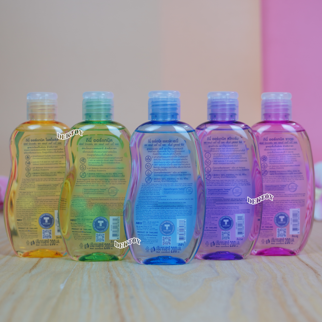 D-nee Organic ดีนี่ ออแกนิค สบู่เหลวอาบและสระผม 180 มล.