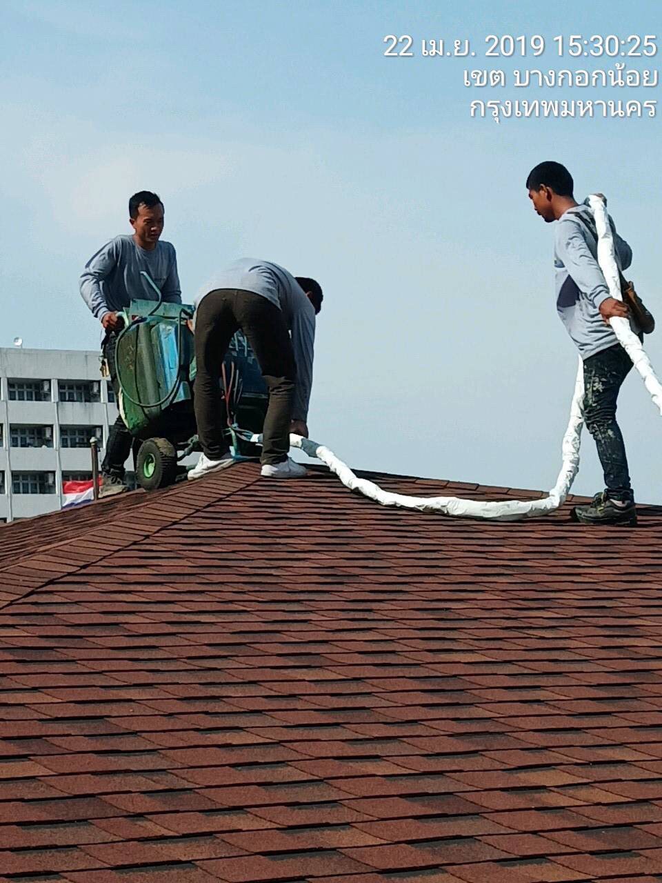 ร.พ ศิริราช งานพ่นกันซึม โพลียูเรีย