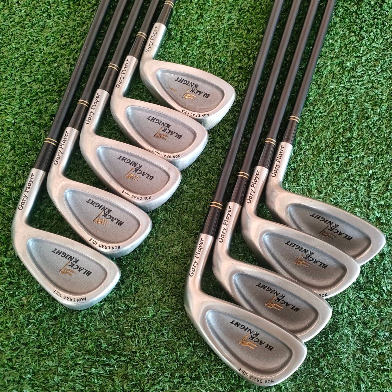 ชุดเหล็ก GARY PLAYER BLACK KNIGHT ของใหม่!! มีเหล็ก 3-9 เเละ PW SW ก้าน BLACK KNIGHT FLEX R ไม้กอล์ฟมือหนึ่ง ของแท้ BY NakaraLuxurious