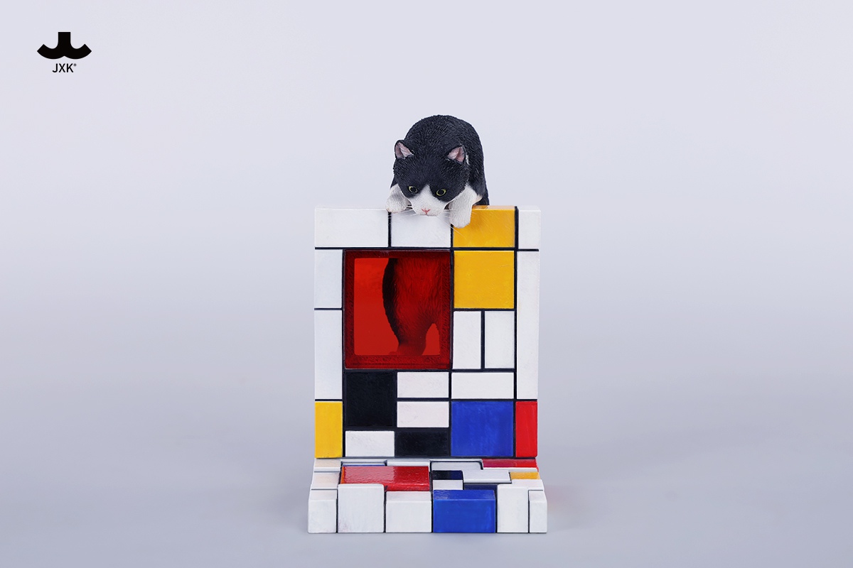 [สั่งจอง]JXK 1/6 : Mondrian Wall-Climbing Cat Statue