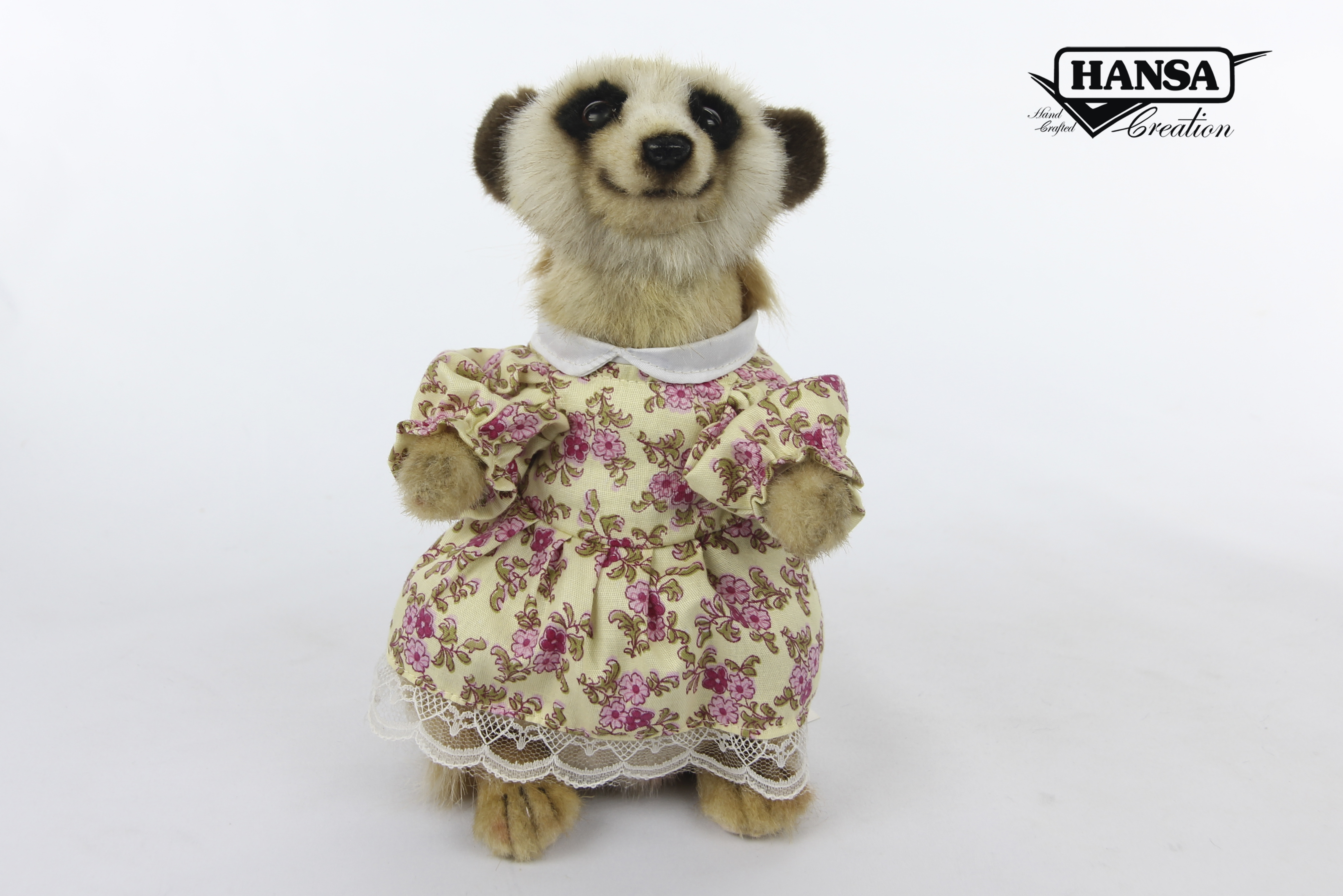 7882 Meerkat Girl 22 cm.H (Cream Pink Floral Dress – Accessories may vary)