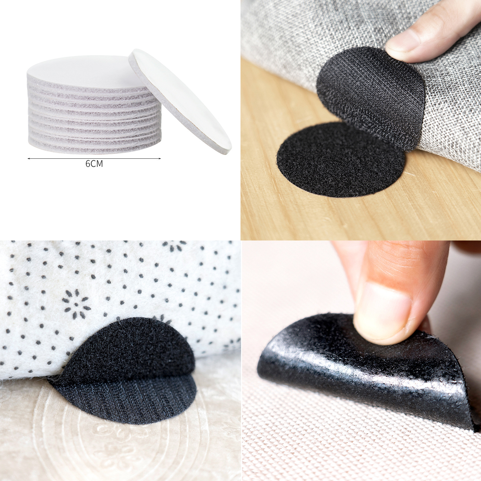 แผ่นติดพรมเช็ดเท้า มี2รุ่น 3เหลี่ยม(4ชิ้น) / วงกลม(5ชิ้น) ลอกออกแล้วติกใหม่ได้ ติดแน่น ไม่หลุดง่าย