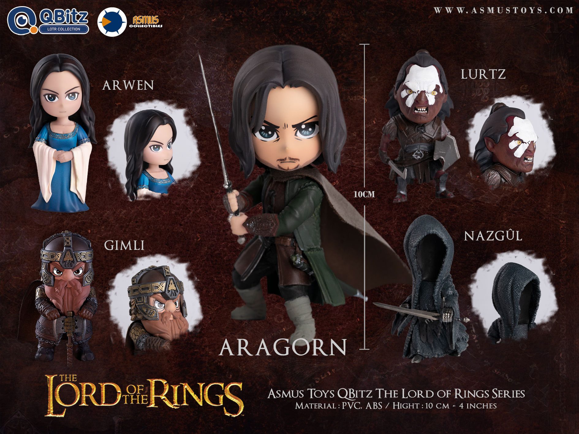 [สั่งจอง]Asmus Toys QBLOTRS01 : Q-Bitz The Lord of the Rings Limited Articulation Figure