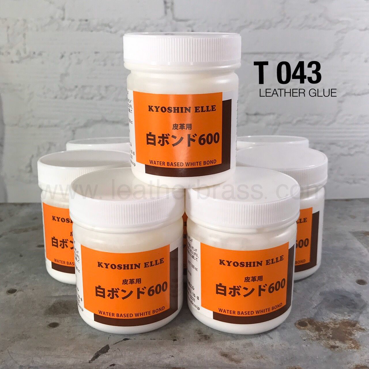 T043 Leather Glue กาวขาวญี่ปุ่น KYOSHIN ELLE ไม่มีกลิ่นฉุน อุปกรณ์งานหนัง leatherbrass**ราคาต่อกระปุก**