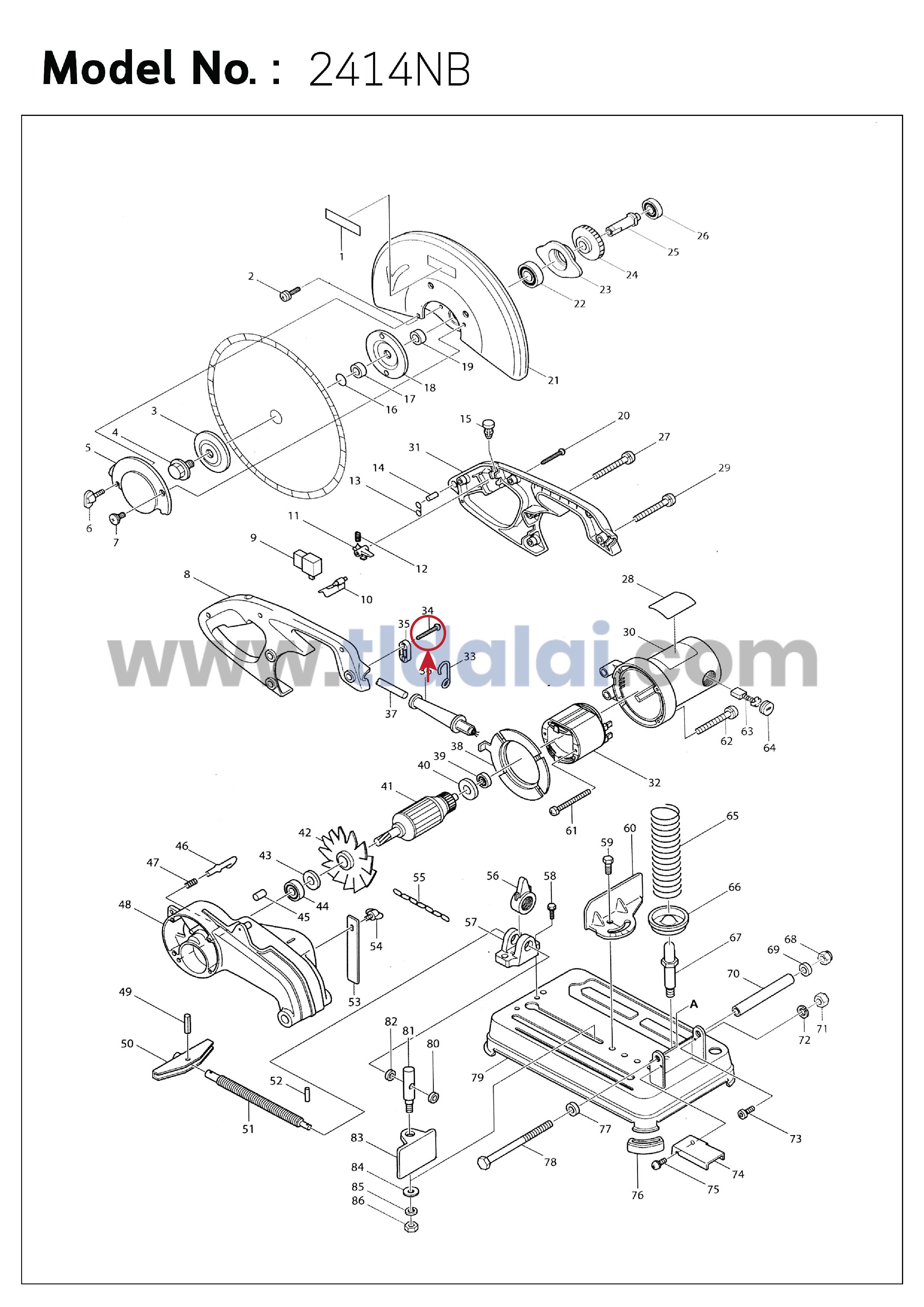 น็อตยึดสายไฟ, อื่นๆ (แท้) (265995-6) ใช้ได้กับรุ่น 6501 #16, DHP458, HM1305, HM1306, HM1307C, 2414, BO3700, UB1100, 2414NB, 4324, LS1040, N5900B, 9523NB (265995-6) (อะไหล่แท้100%) TAPPING SCREW4X18