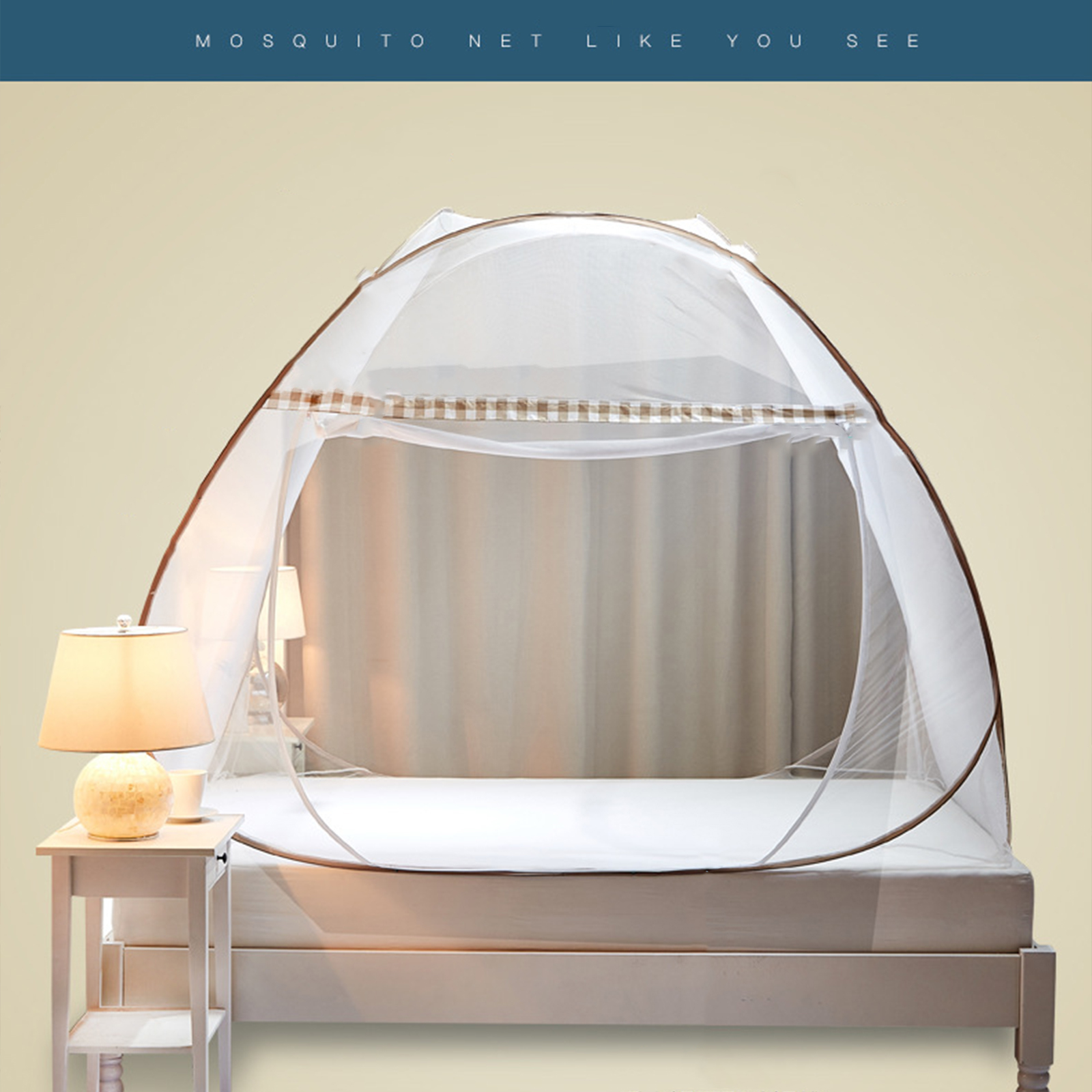 🔥Sale ลดราคา🔥 มุ้งโดมสูง 1.5m มี 2 สี 3 ขนาด 120x200 / 150x200 / 180x200 cm พับได้เก็บได้ ตาข่ายรังผึ้งแข็งแรงกว่า