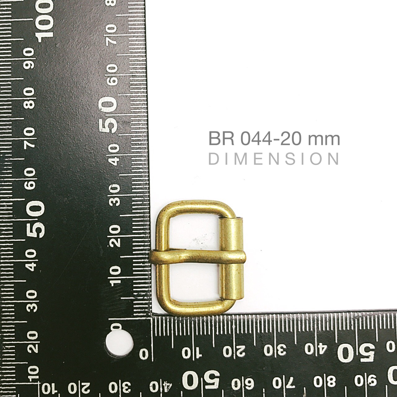 BR044 หัวเข็มขัด roller buckle อะไหล่ทองเหลืองแท้ อุปกรณ์งานหนัง **ราคาต่อชิ้น**