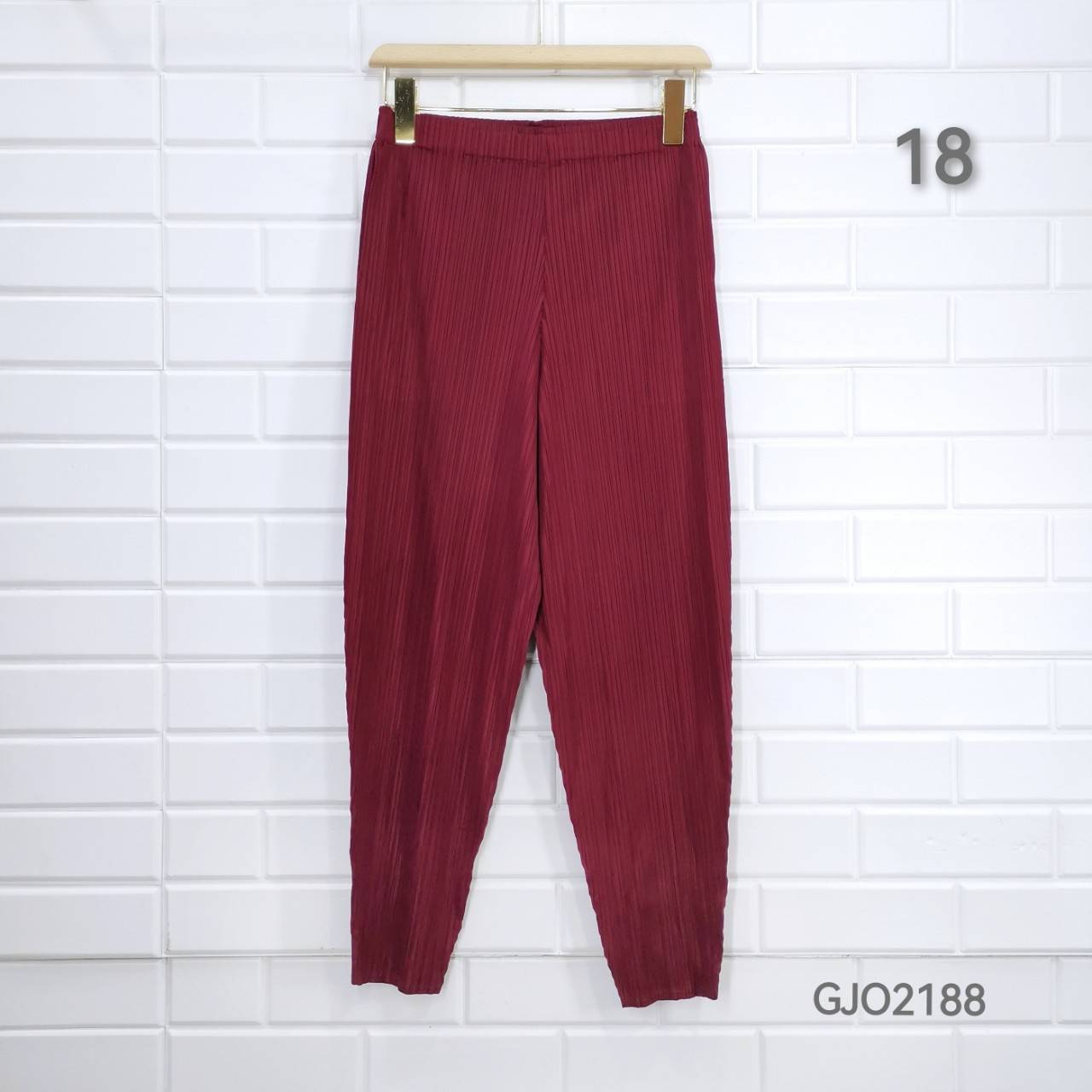 ยาว 34นิ้ว!! 2MUAY รุ่น GJO2188 กางเกงผู้หญิง กางเกงอัดพลีทคุณภาพ 12สี FREE SIZE CASUAL FIT PLEATES PANTS