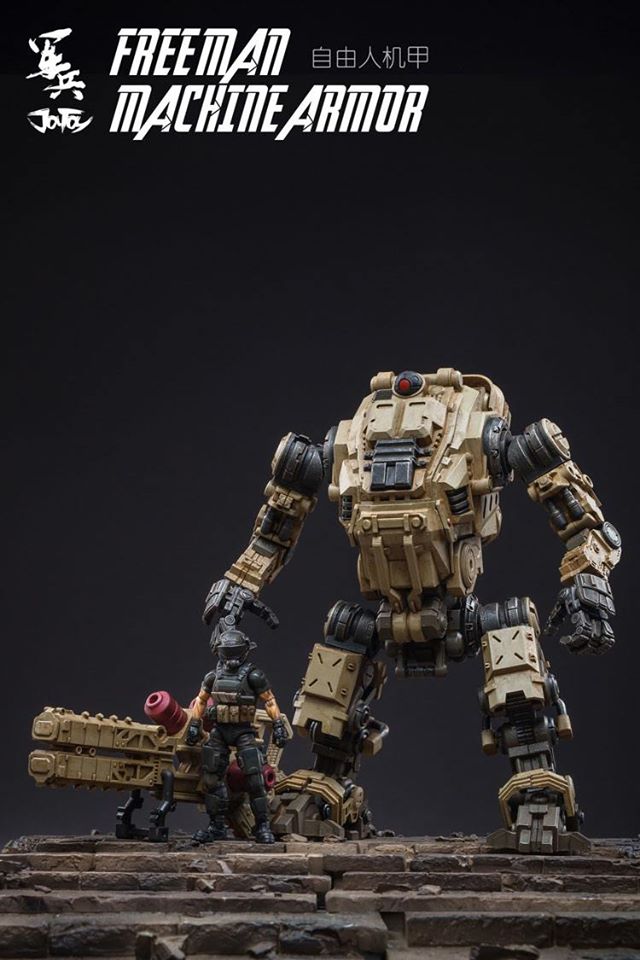 [สั่งจอง]จักรกลกระดูกเหล็ก ทะเลทรายและสายลม JOYTOY 1/18 81921011/2 Free man tactical mecha [Blue Ver./Sandy Ver.]
