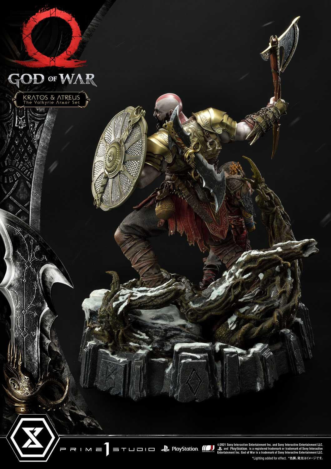 [สั่งจอง]Prime 1 Studio UPMGOW-03DX 1/4 : God of War - Kratos & Atreus The Valkyrie Armor Set (Deluxe Version)