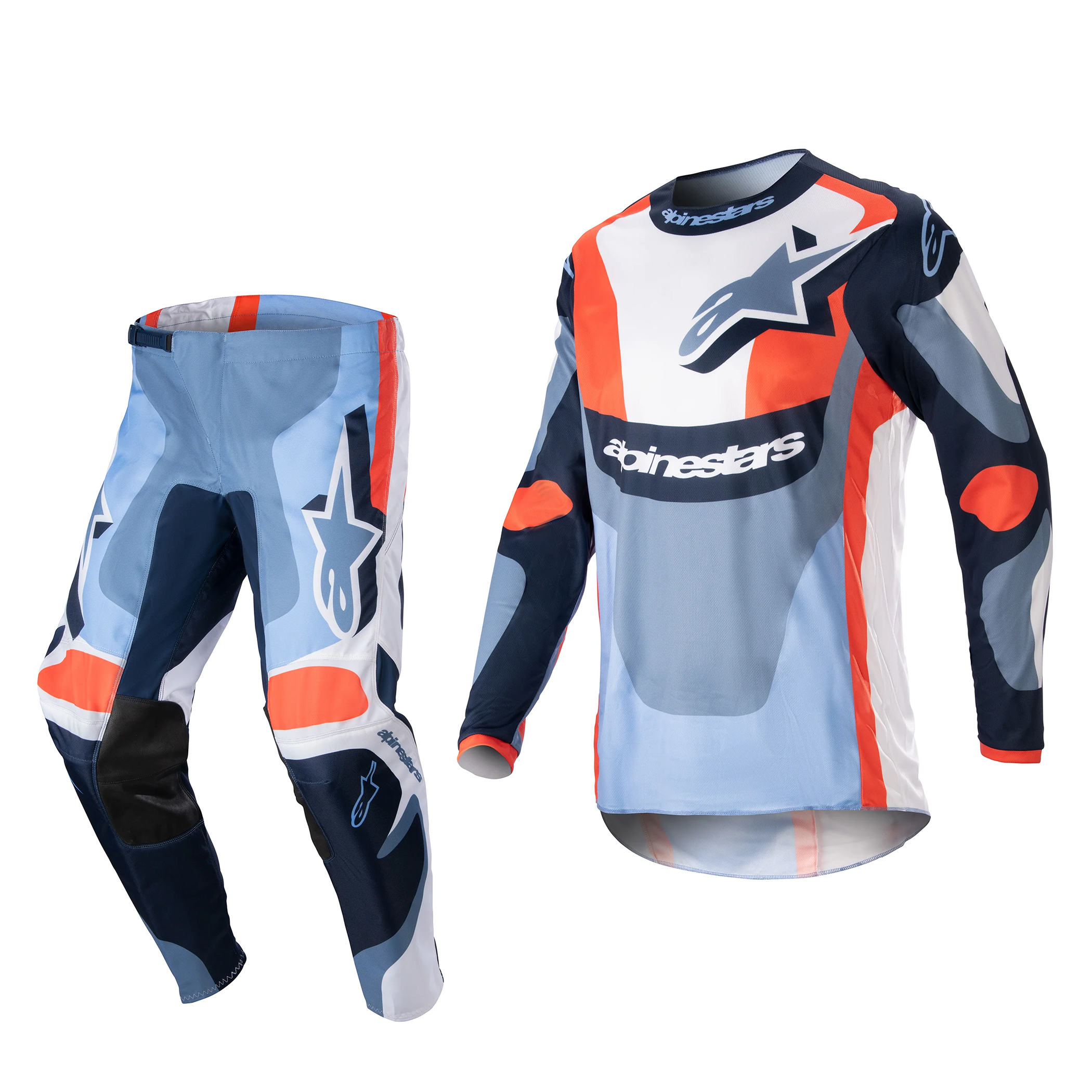 ชุด Alpinestars 2023 Fluid Agent - Night Navy/Hot Orange