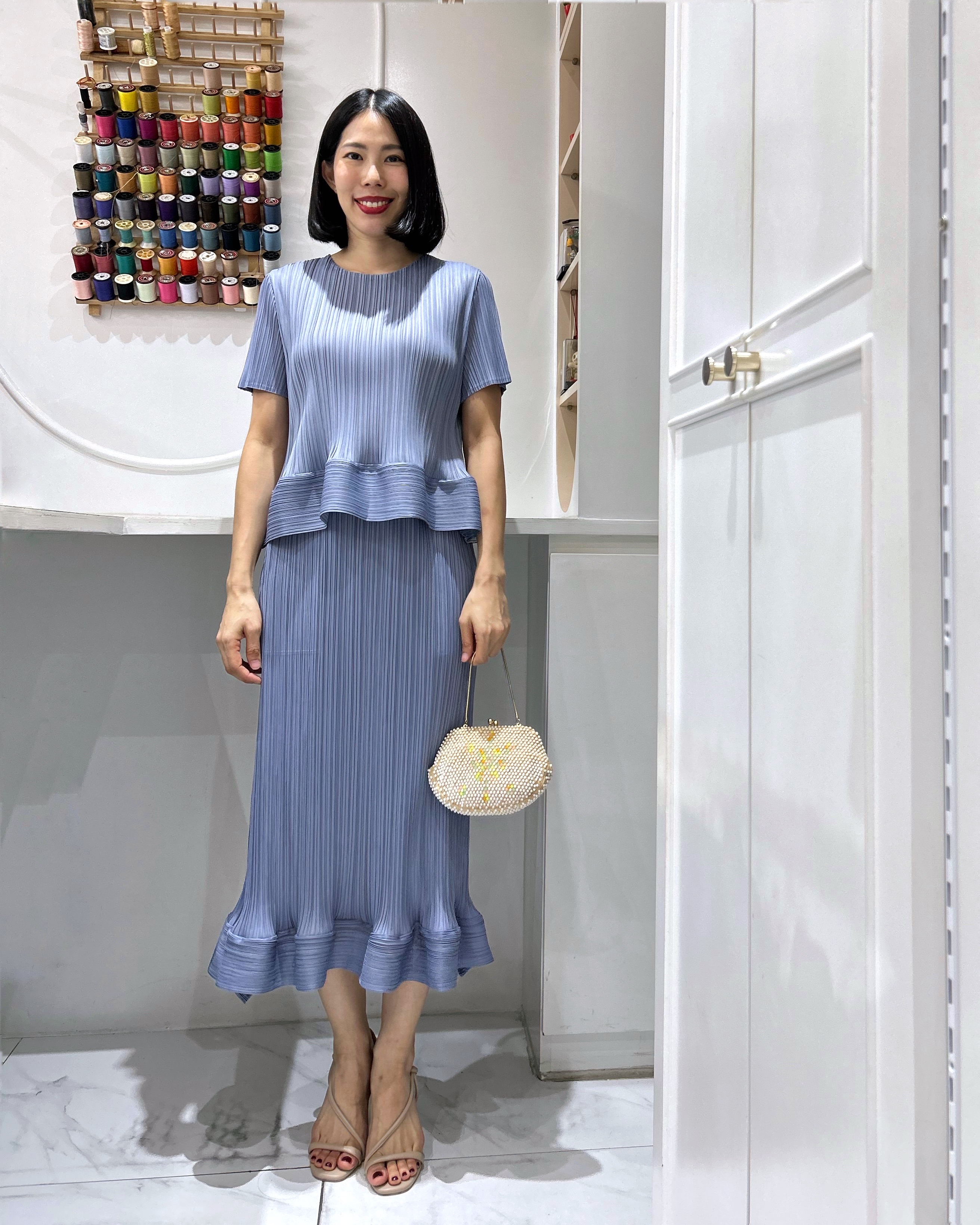 2MUAY รุ่น GJO11172P / GJO11173P เซ็ตอัดพลีท RIPPLE PLEATED SET 10 สี FREE SIZE