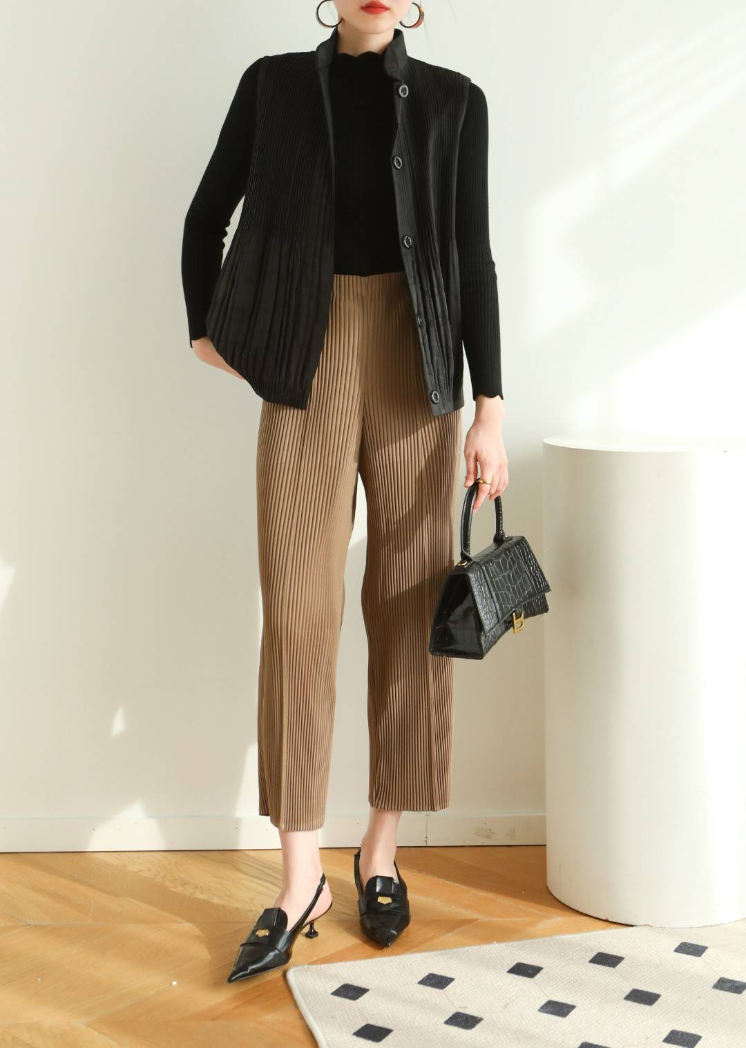 ยาว 36นิ้ว 2MUAY รุ่น GJO2255 กางเกงผู้หญิง กางเกงพลีทคุณภาพ 13สี FREE SIZE THICK STRAIGHT PLEATED PANTS