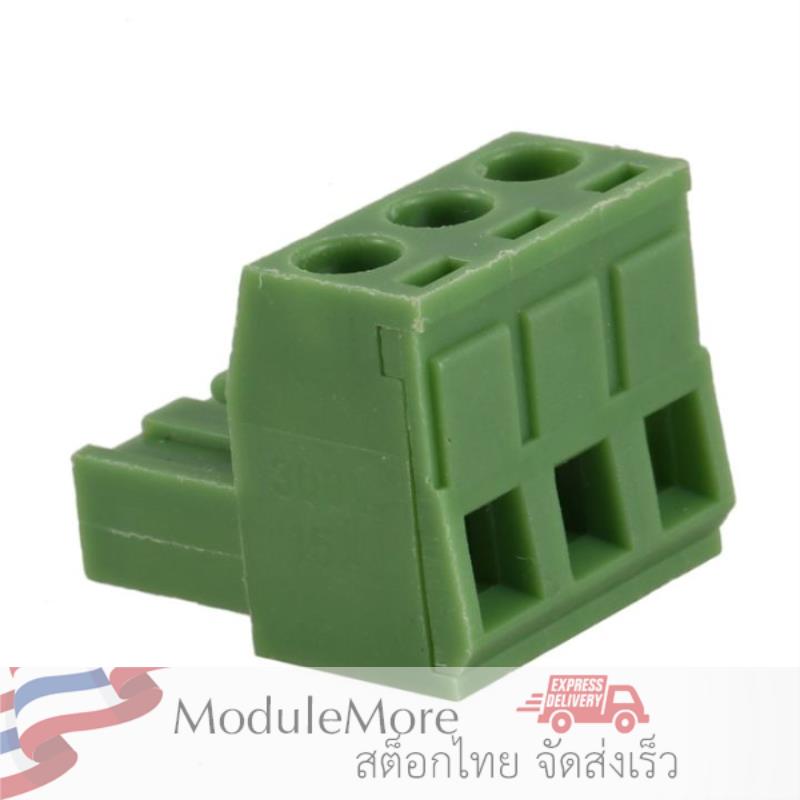 เทอร์มินอลแบบขันสกรูแบบสวมได้ [ผู้-เมีย] 5.08mm 2EDG5.08 3P 3 Way PCB Mount Screw Terminal Block for 14-22 AWG Wire