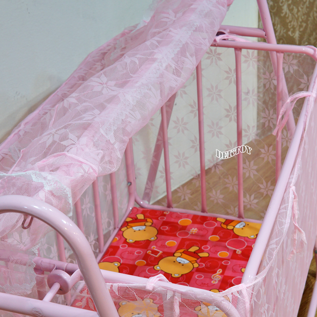 เปลเด็ก เปลลูกกรง NF B101สีชมพู