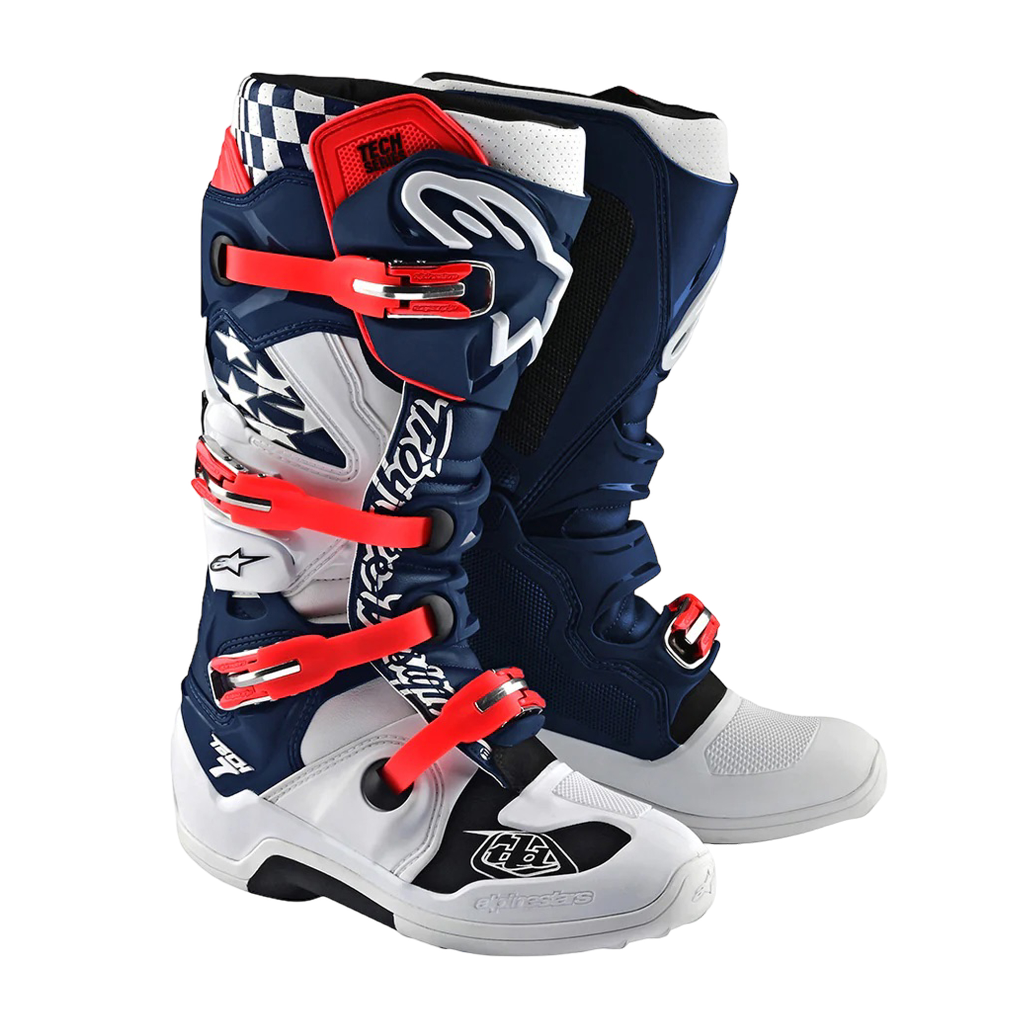 รองเท้า Alpinestars Tech 7 MX Boot Solid White / Navy 2023