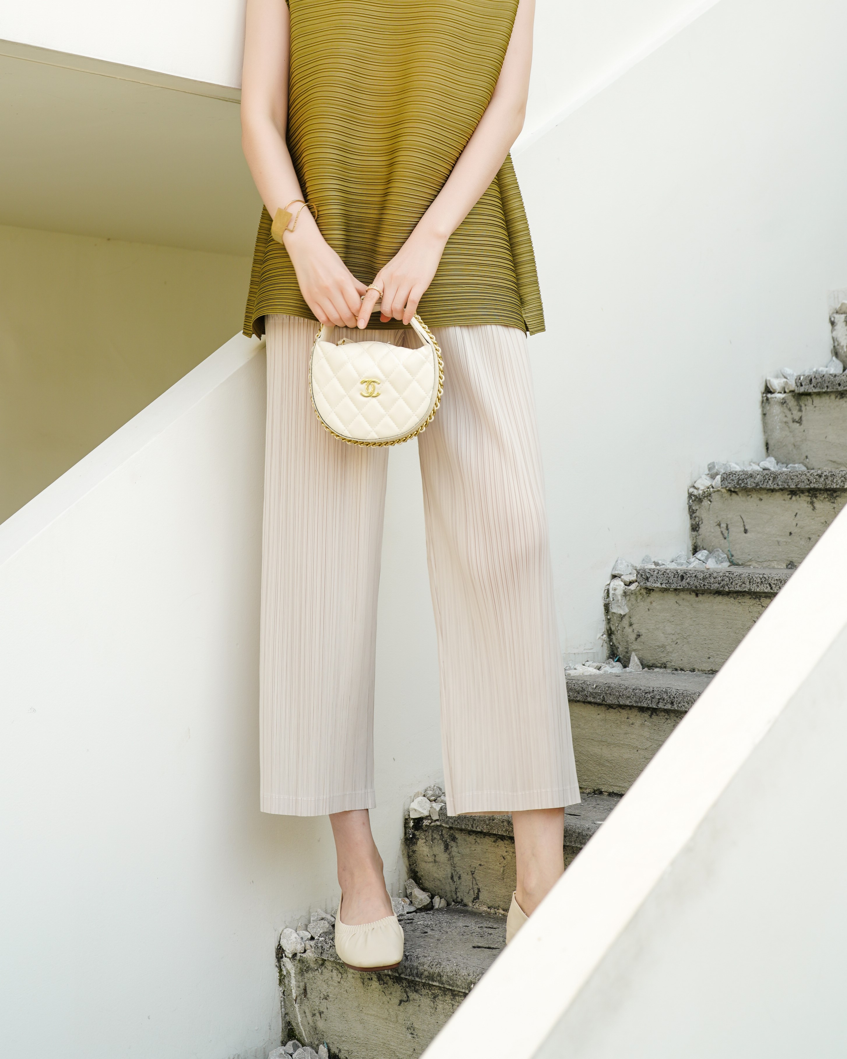 ยาว 35นิ้ว!! 2MUAY BASIC รุ่น GJO7171 กางผู้หญิง กางเกงพลีทคุณภาพ STRAIGHT PLEATED PANTS 16สี FREE SIZE