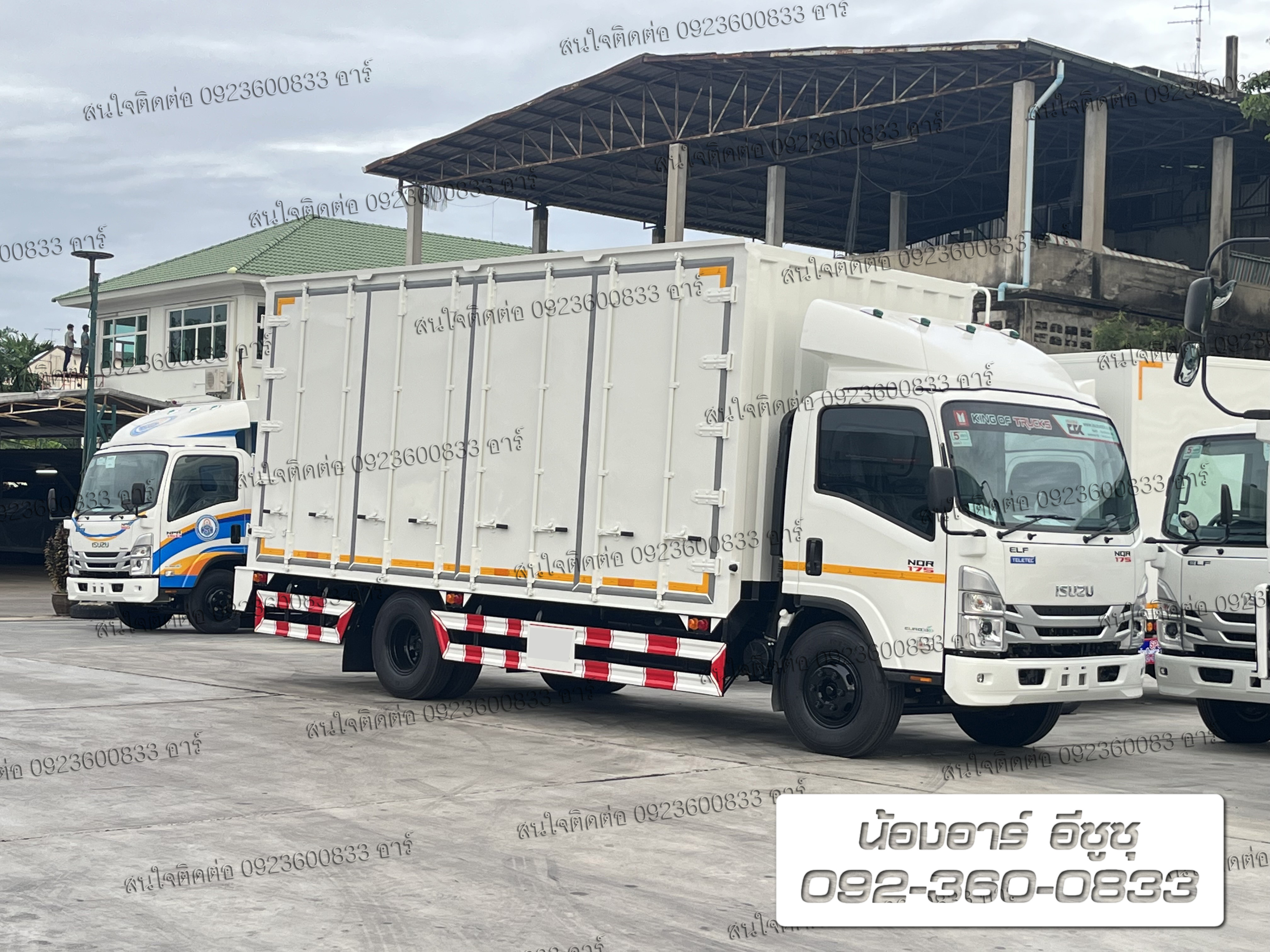 6 ล้อ ISUZU NQR175 แรงม้า พร้อมตู้บรรทุก ประตู 10 บาน