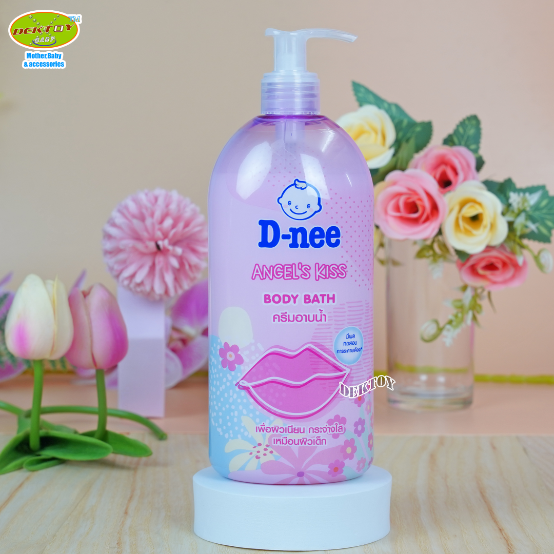 D-nee ดีนี่่ ครีมอาบน้ำ แองเจิล คิส บอดี้ บาธ 450 มล. สีชมพู