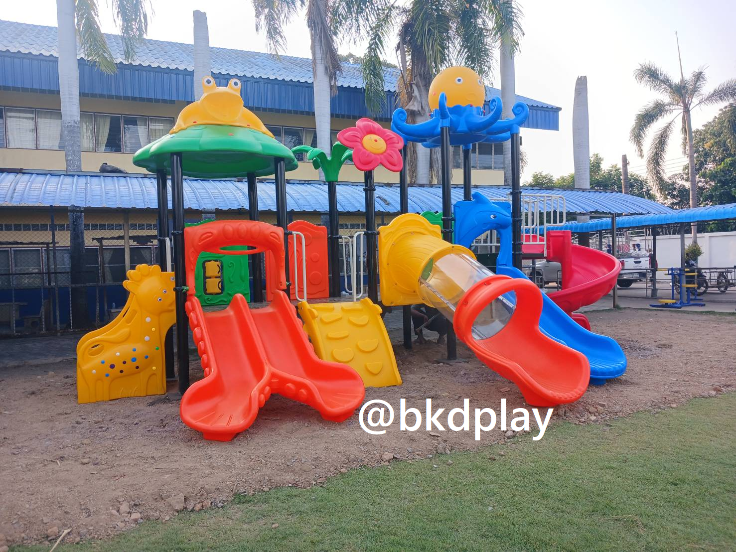 โปรโมชั่นเครื่องเล่นสนามโครงสร้างเสา 114 เครื่องเล่นสนามกลางแจ้ง ,สนามเด็กเล่น,เครื่องเล่นสนามราคาถูก OutdoorPlayground , ของเล่นสนาม, สำหรับบริจาคสนามเด็กเล่น พร้อมส่ง