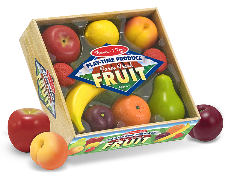 ผลไม้พลาสติกจำลอง ส่งเสริมให้รู้จักผัก สารอาหาร และจินตนาการ Play Food - Farm Fresh Fruit Melissa&Doug, ของเล่นเสริมพัฒนาการ, ของเล่น