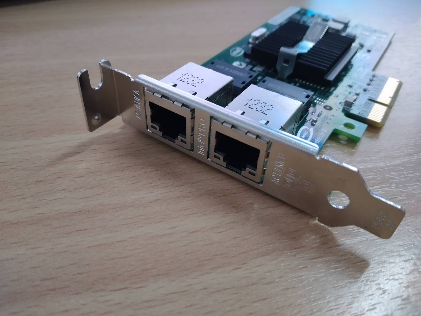 IBM network card intel pro 1000 pt dual port 2 port gigabit pcie x4 39y6127 ขาสั้น