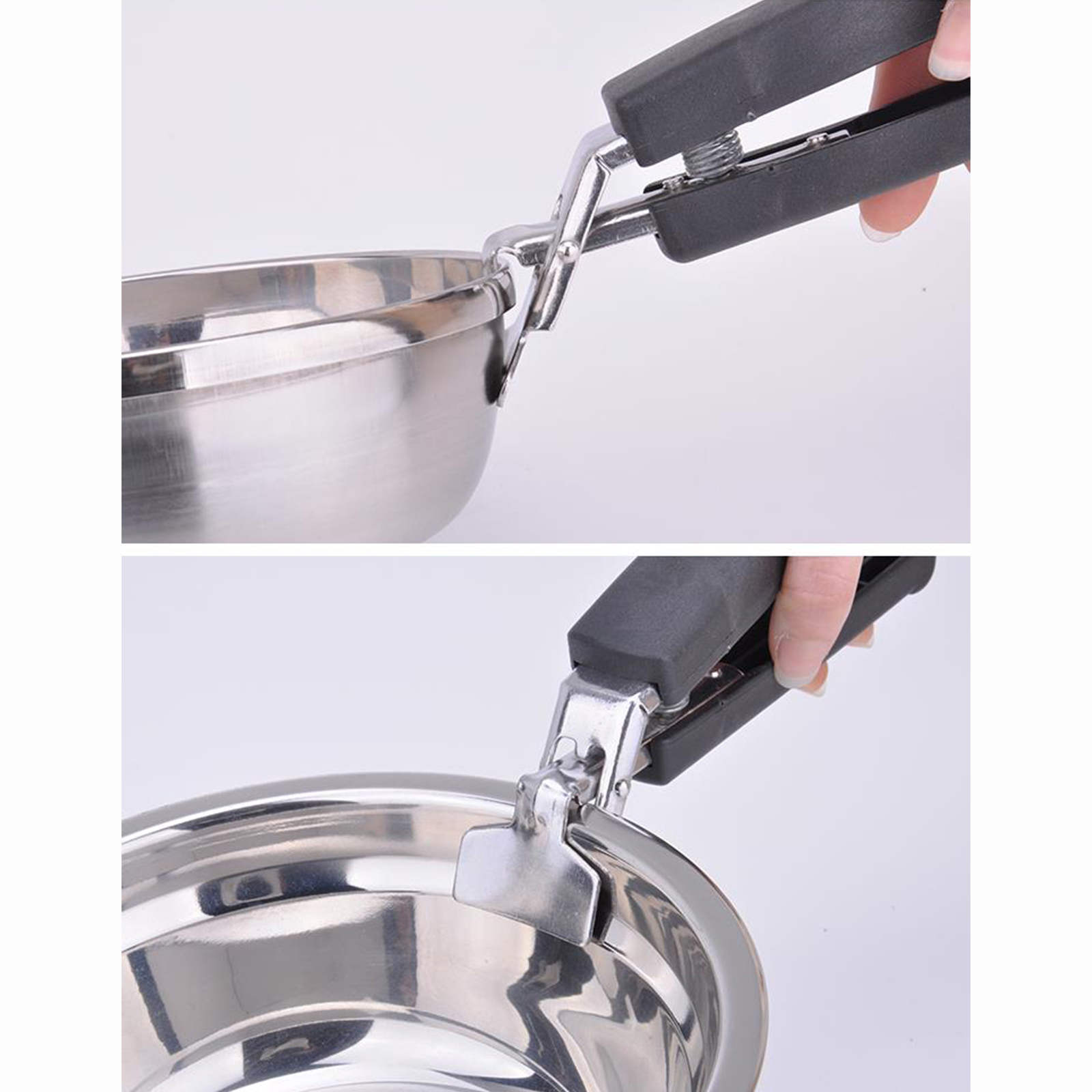 คีมคีบกระทะร้อน หัวงอ 90องศา มี 2รุ่น มาตรฐาน / ซิลิโคน เตาร้อน หมูกระทะ มีสปริง แข็งแรง