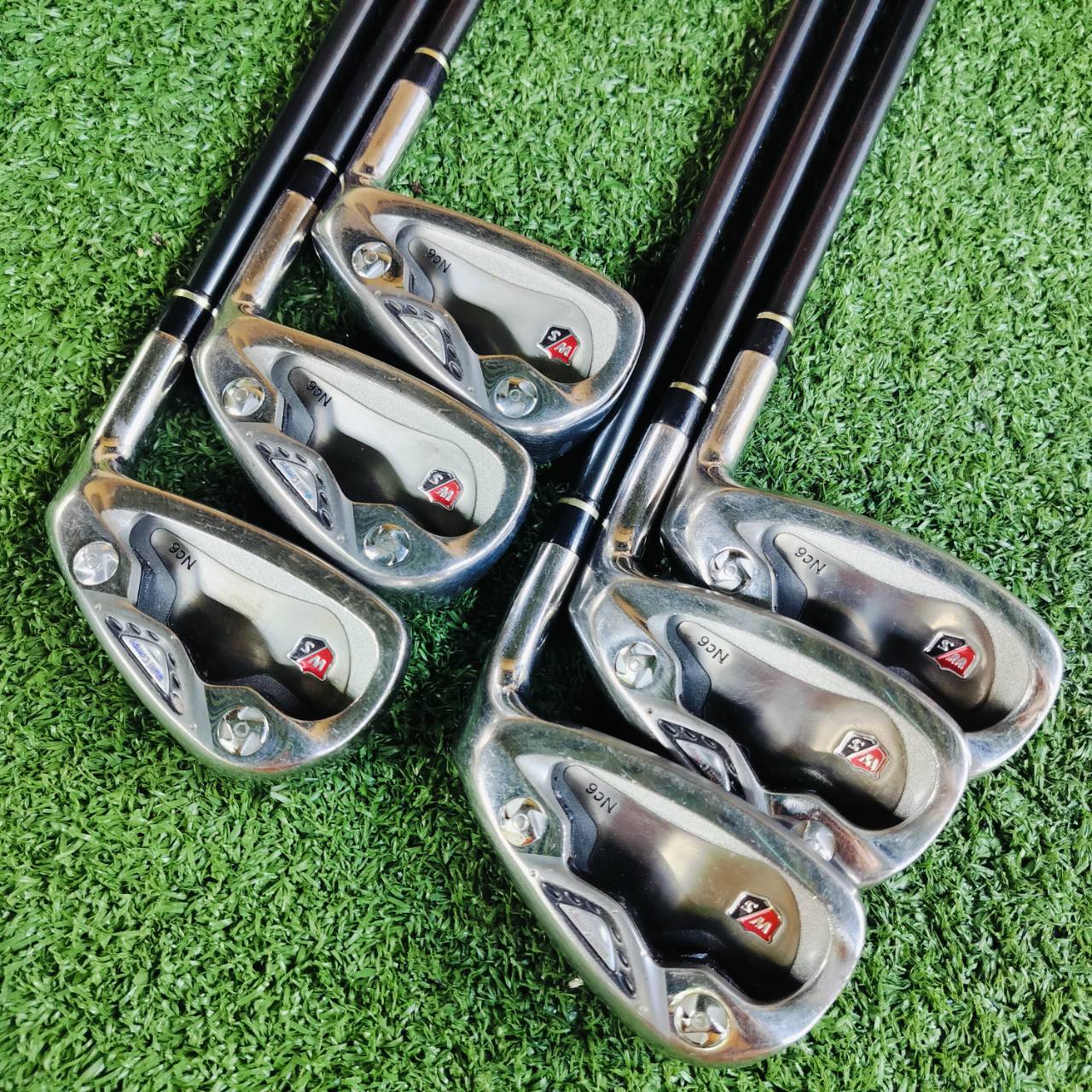 ชุดเหล็ก WILSON STAFF Nc6 มีเหล็ก 5 - 9 เเละ PW ก้าน NANO FLEX ก้านถักพิเศษ ระดับนาโนเทคโนโลยี ของดีมากๆ ชุดนี้เป็นชุดพรีเมี่ยมของ WILSON ไม้กอล์ฟพรีเมี่ยมมือสอง ของแท้ By NakaraLuxurious