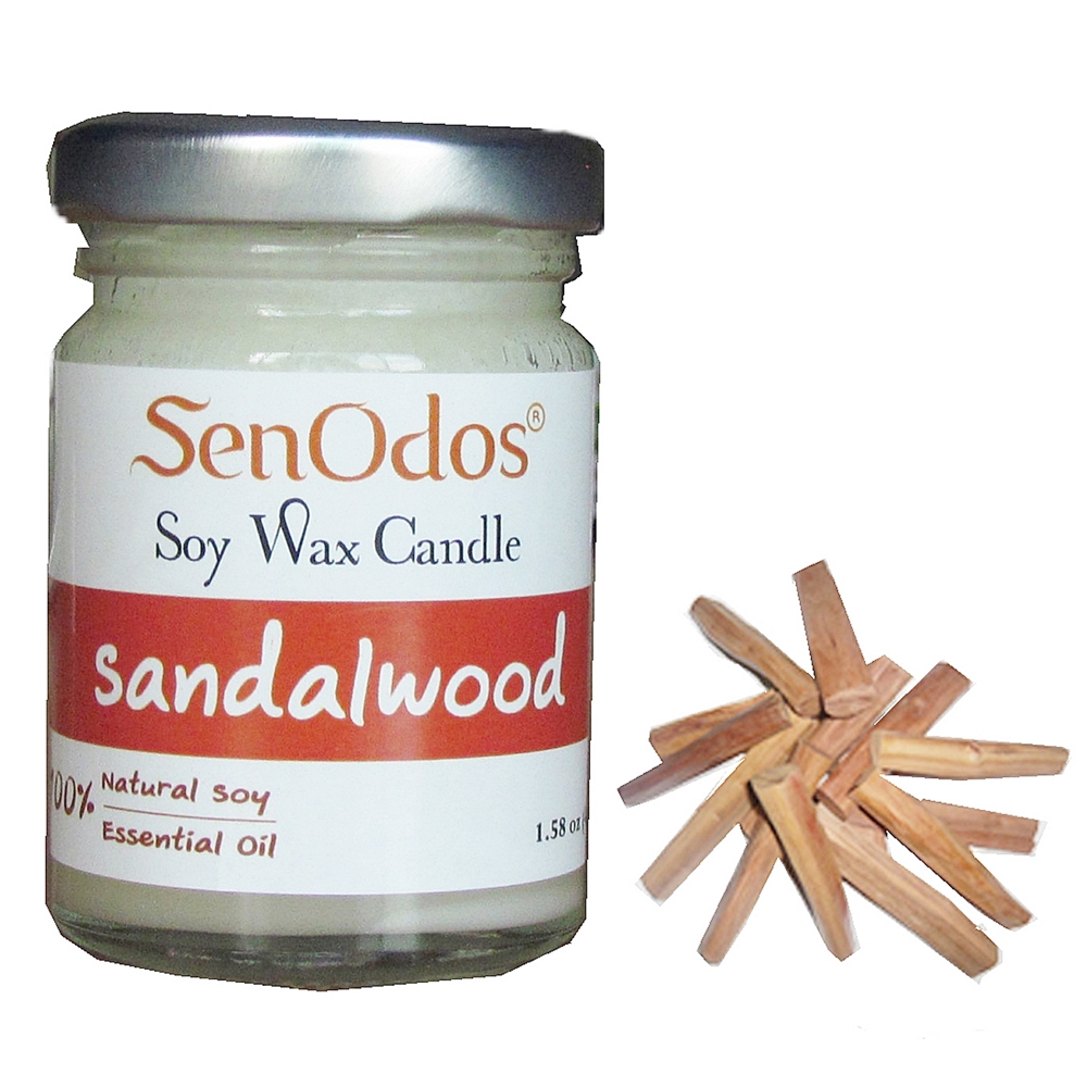SenOdos เทียนหอมอโรม่า เทียนทีไลท์ Sandalwood Soy Candle 45 g. - กลิ่นไม้หอมแก่นจันทร์ 15 g. (6 ชิ้น)