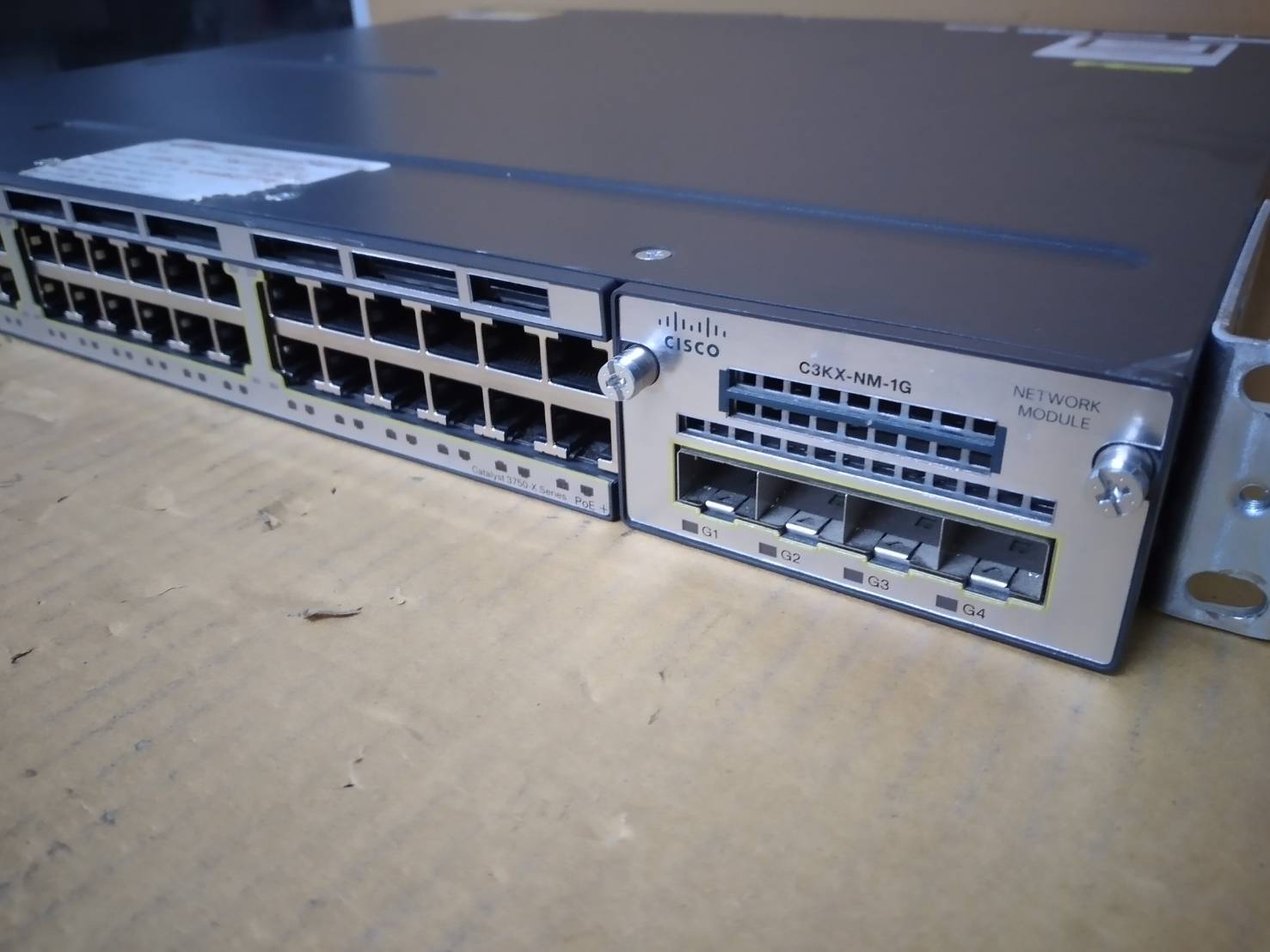 Cisco WS-C3750X-48PF-S • 48 Port PoE 3750X Gigabit Switch Power 1100W x2