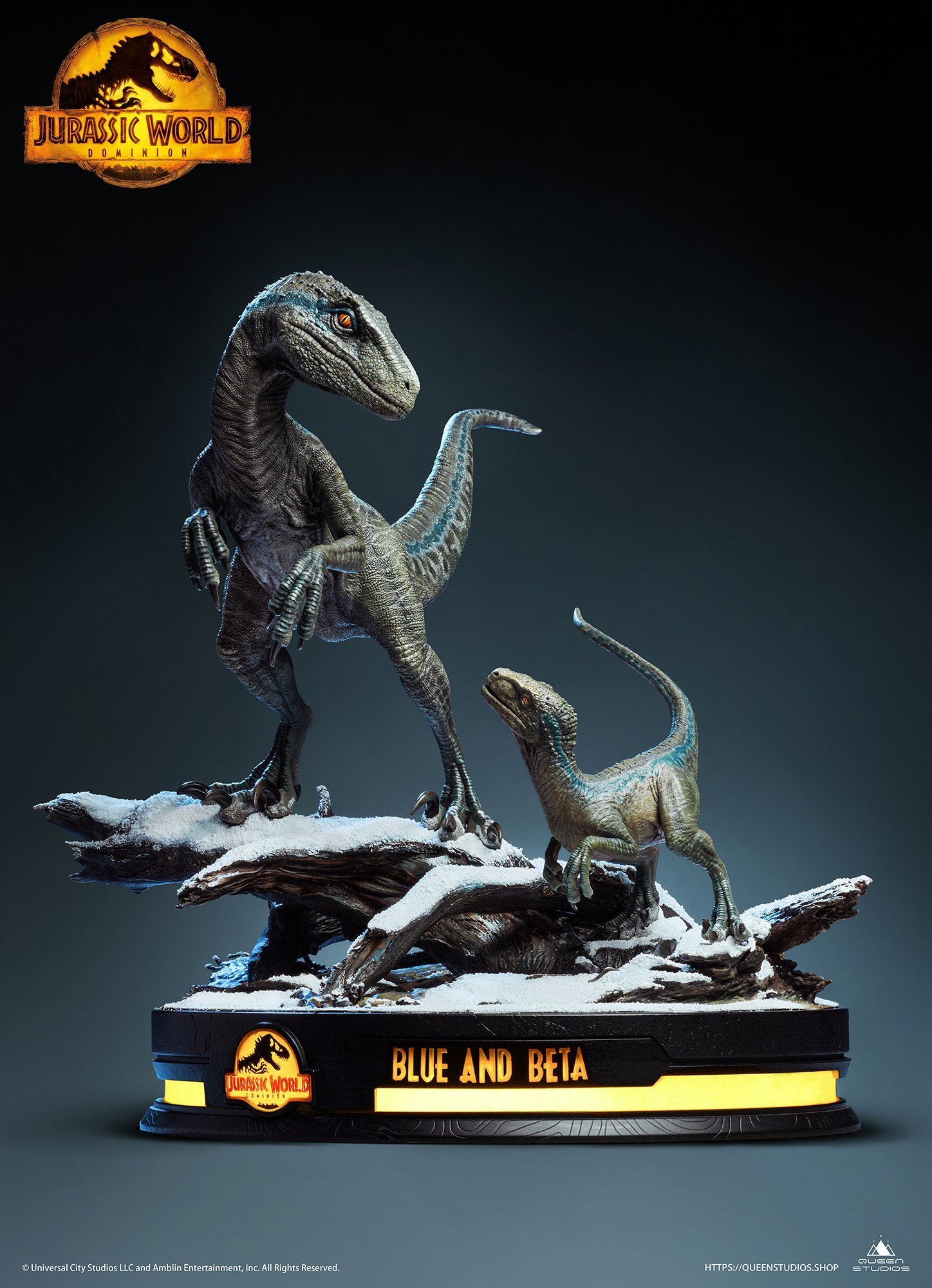 [สั่งจอง]Queen Studio Statue : Jurassic World Dominion - Blue And Beta / Logo Ornament